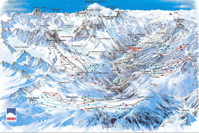 chamonix ski slopes