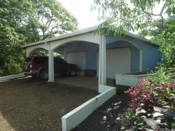 Double garage and parking